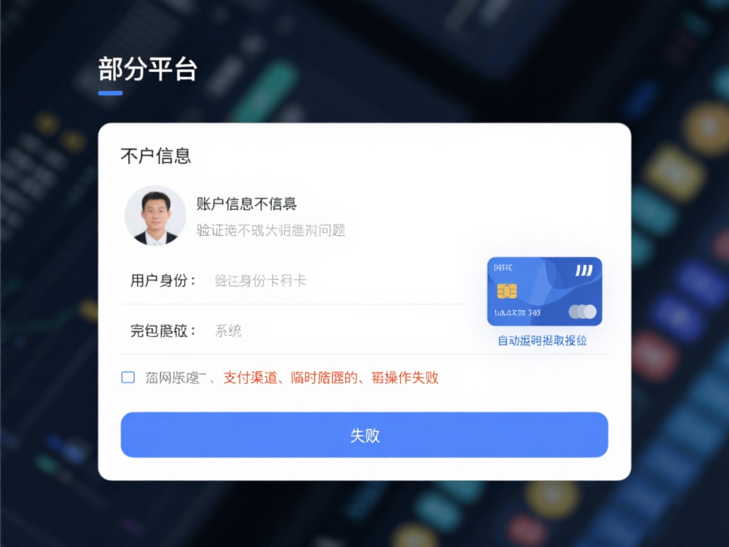 其次，账户信息不完整或验证未通过也可能导致问题。例